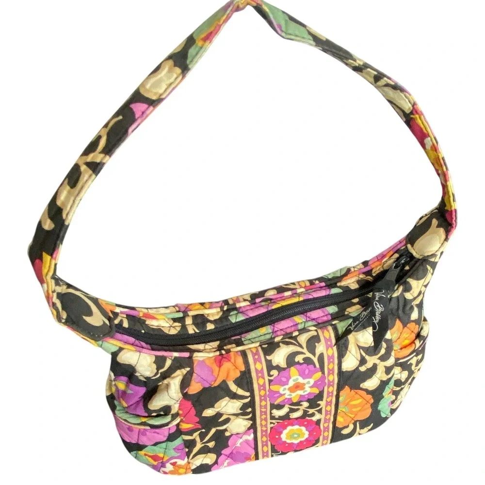 Vera Bradley Suzani Print Small Shoulder Bag Floral Quilted Zip Boho Y2K Purse